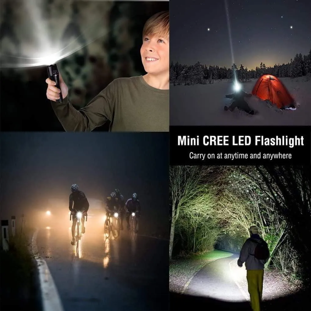 2Packs of LED Water Resistant torch for Emergency, Power Outage, Camping, Hiking