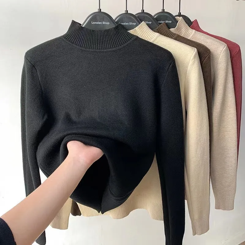 Aerin Slim Khaki Crew Neck Sweater