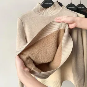 Aerin Slim Khaki Crew Neck Sweater