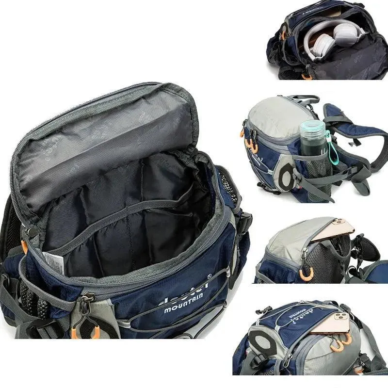 Hiking Waist Bag, 488 Cubic Inches, Detachable Strap, Mesh Water Bottle Holders, Durable Nylon, Versatile for Outdoor Activities
