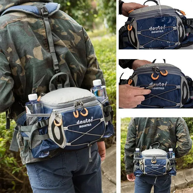Hiking Waist Bag, 488 Cubic Inches, Detachable Strap, Mesh Water Bottle Holders, Durable Nylon, Versatile for Outdoor Activities