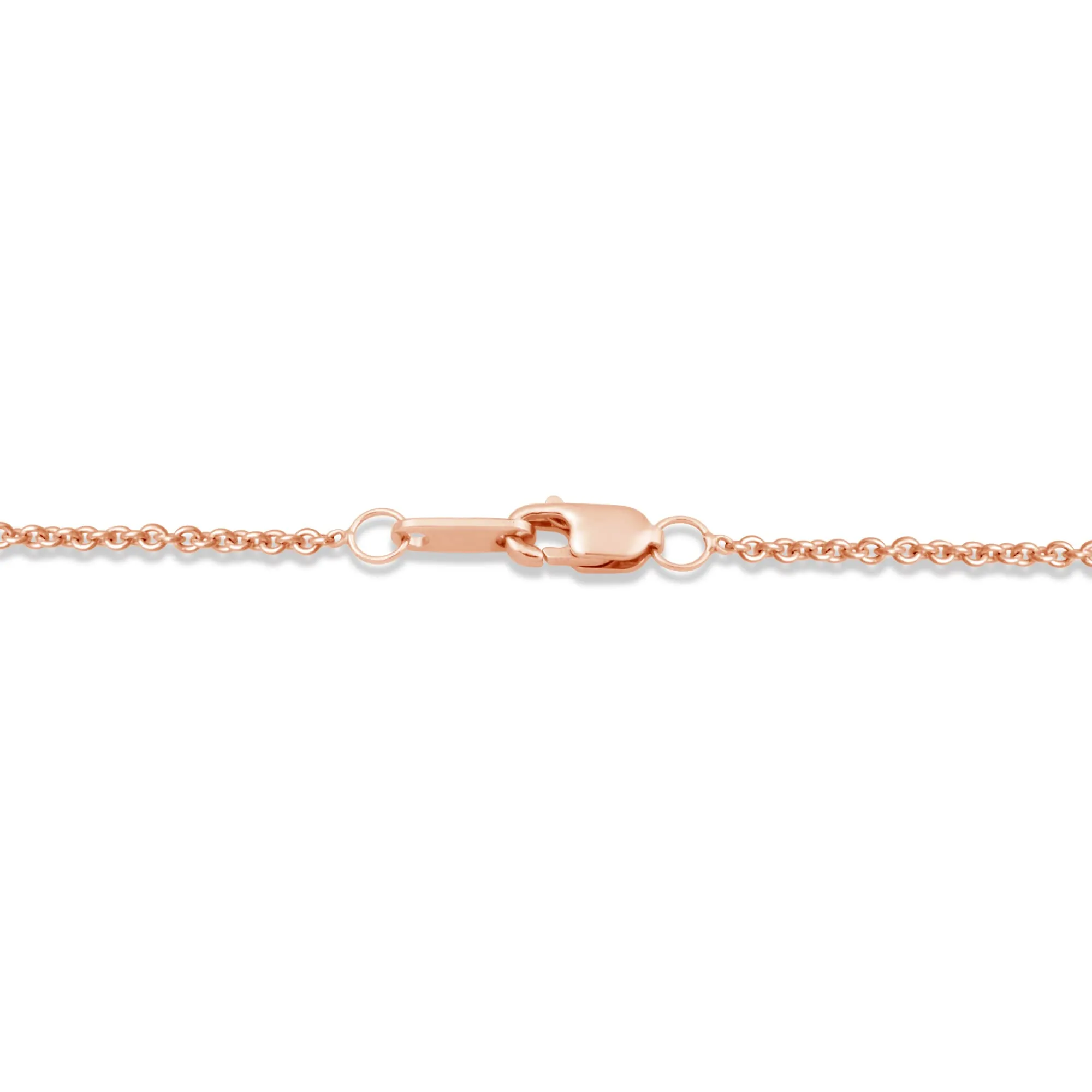 Jewelili 14K Rose Gold Over Sterling Silver With Parent and Three Children Family Teardrop Pendant Necklace