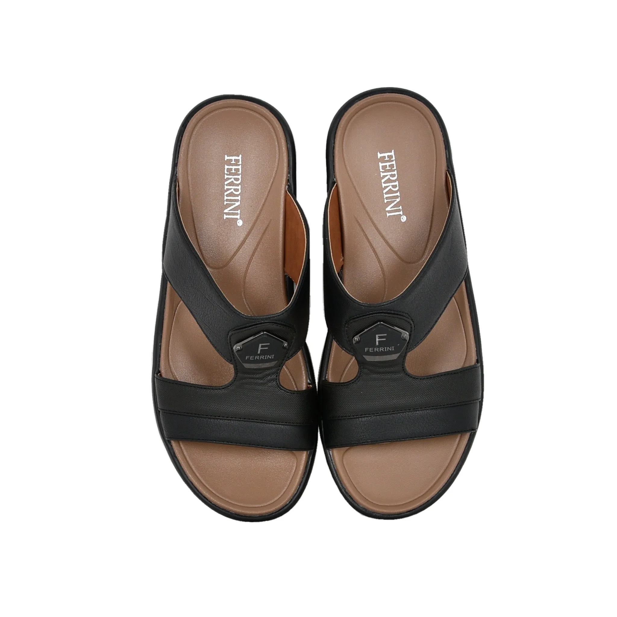 Mens Ferrini Slip-On Arabic Sandals Black