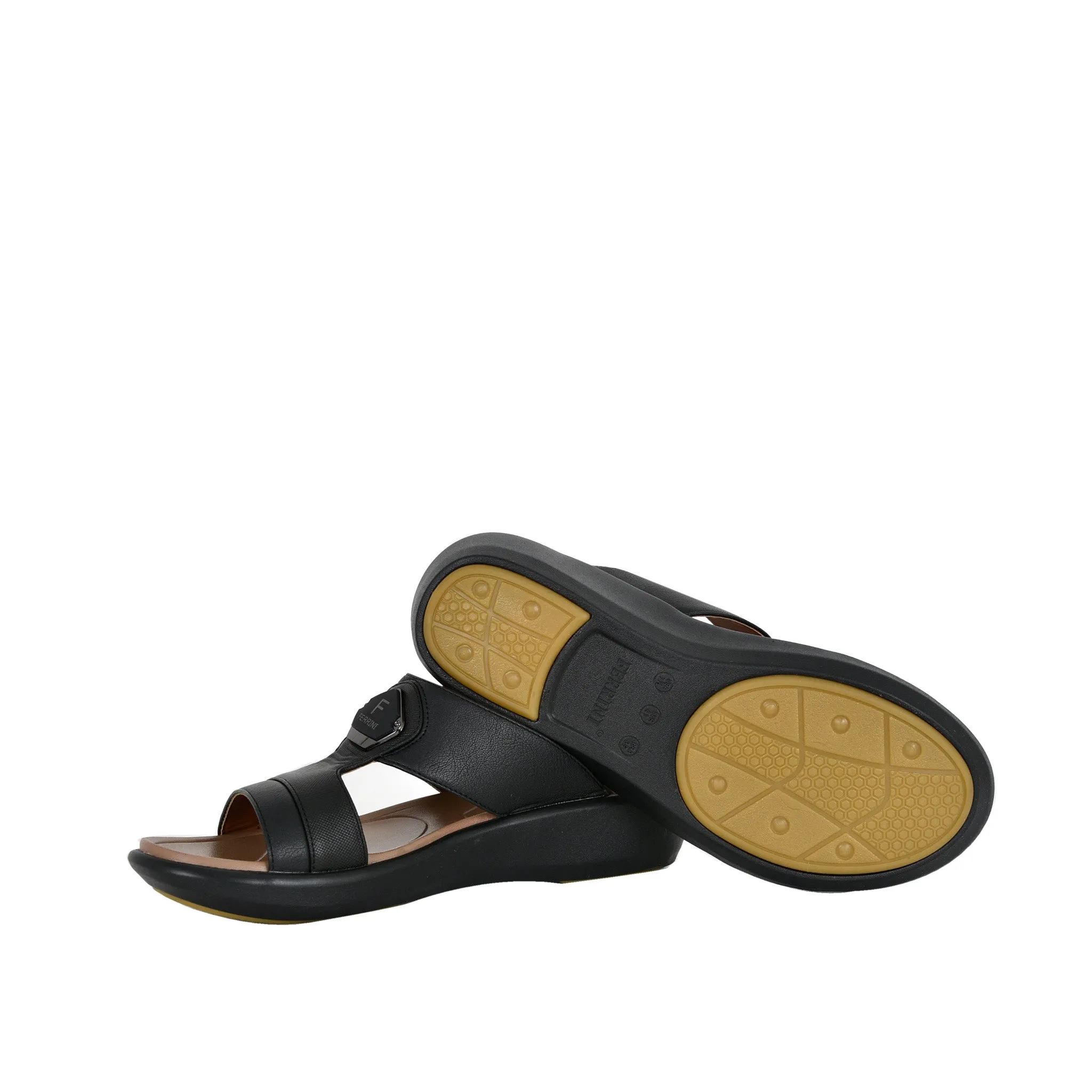 Mens Ferrini Slip-On Arabic Sandals Black