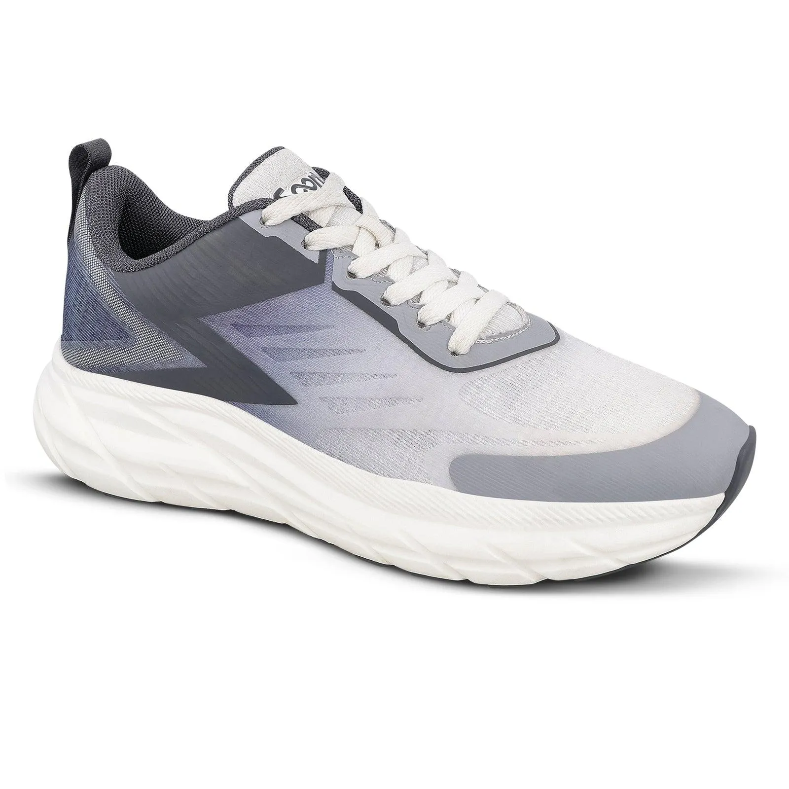 Men's Lace-up Sports Shoe - WS97543 White Grey