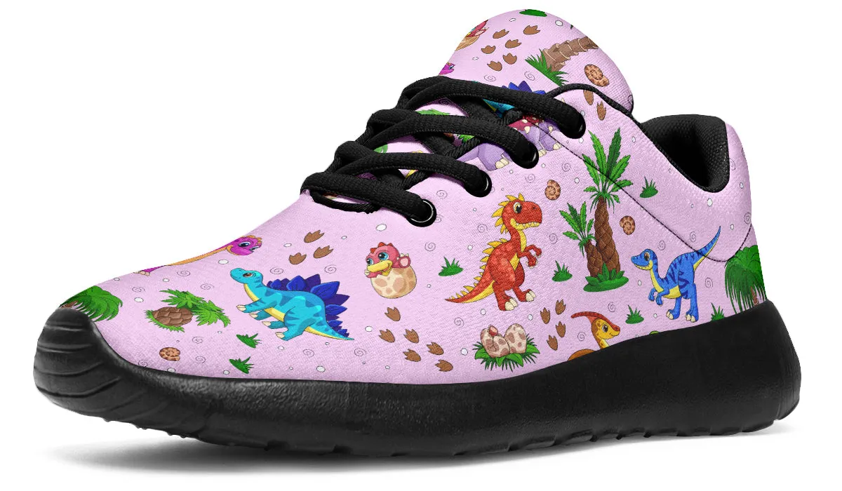 Pink And Blue Mismatched Dinos Sneakers