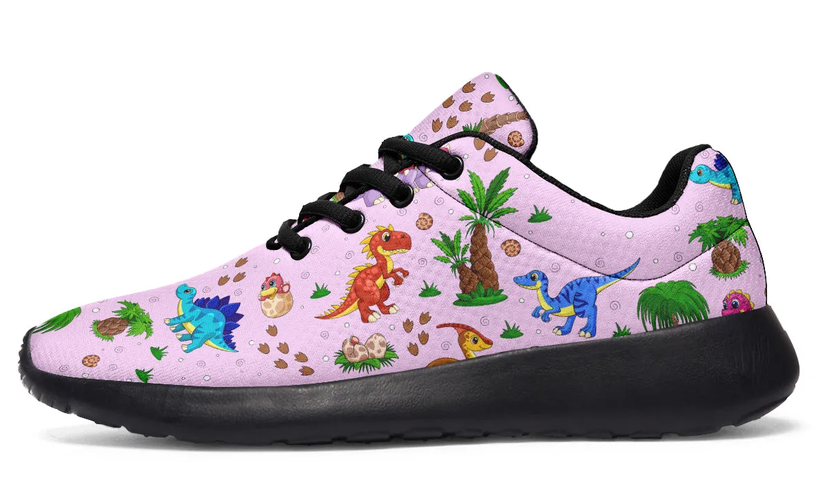 Pink And Blue Mismatched Dinos Sneakers