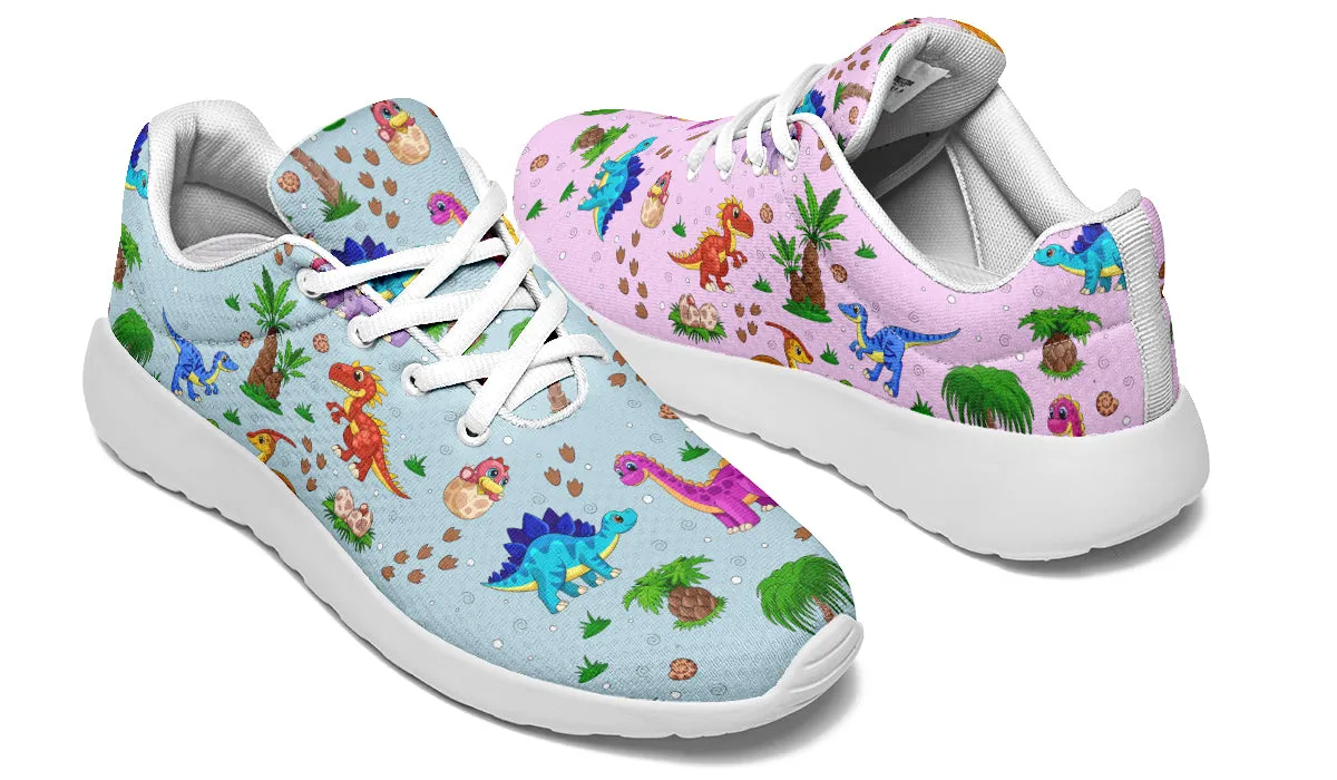 Pink And Blue Mismatched Dinos Sneakers