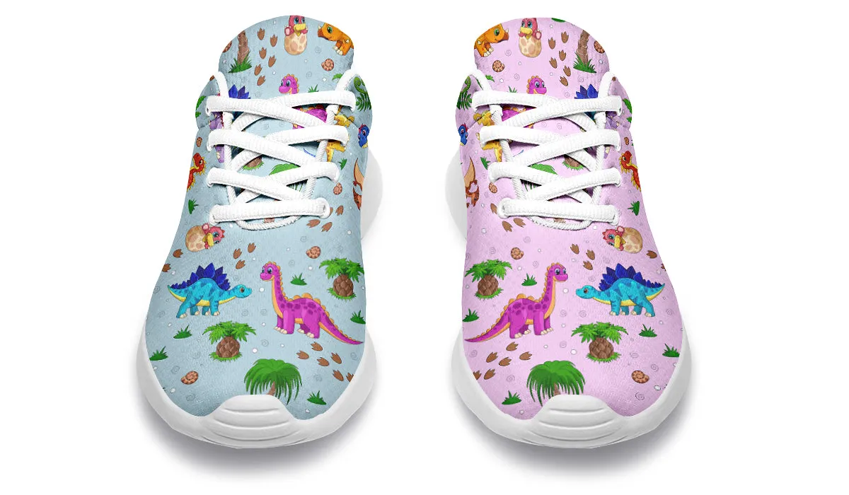 Pink And Blue Mismatched Dinos Sneakers