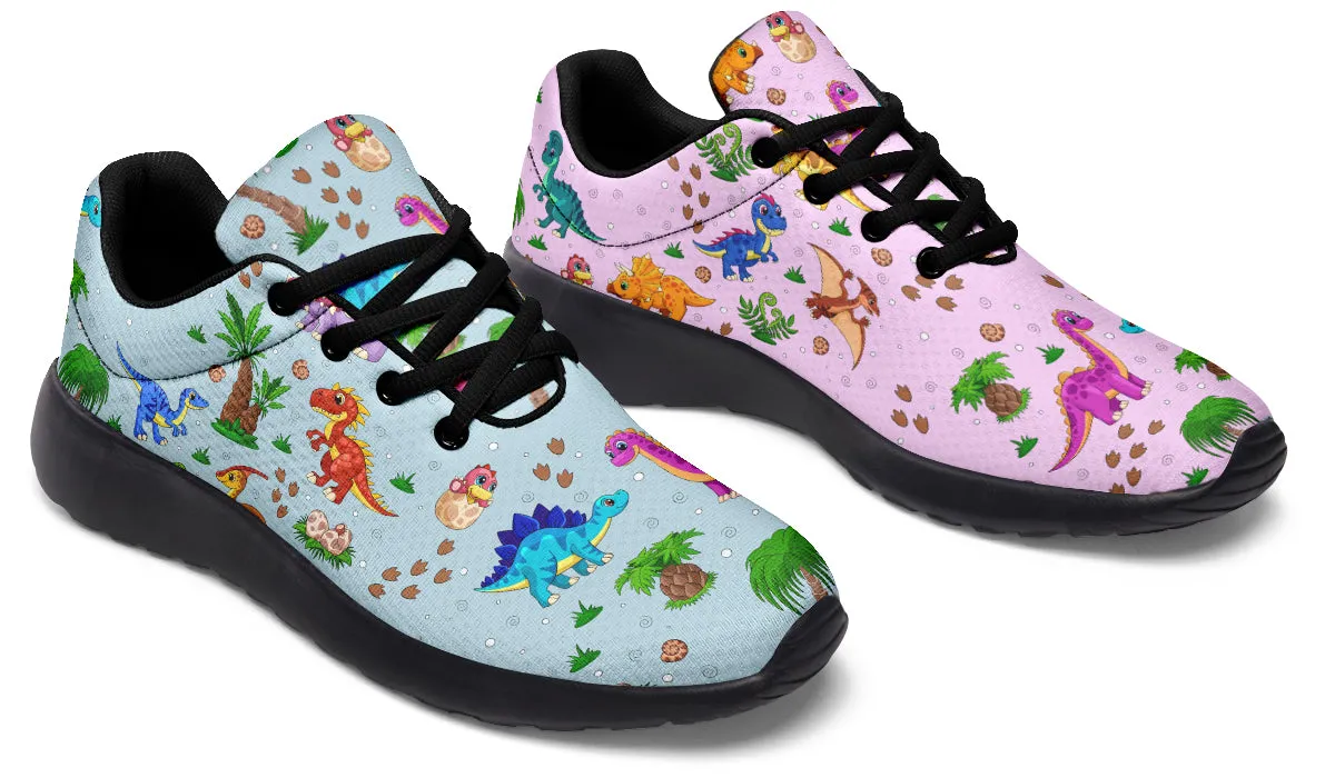 Pink And Blue Mismatched Dinos Sneakers