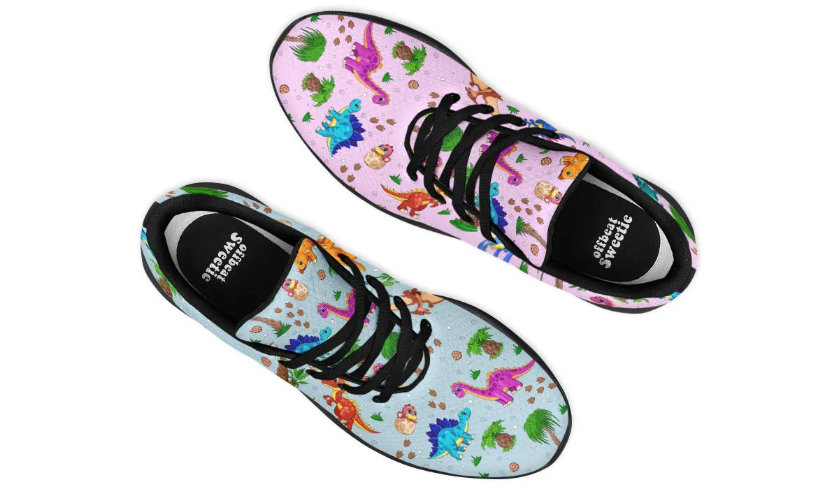 Pink And Blue Mismatched Dinos Sneakers