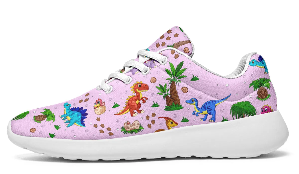 Pink And Blue Mismatched Dinos Sneakers