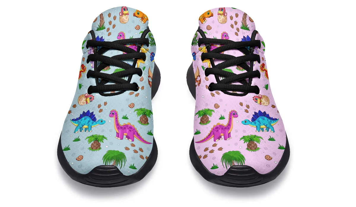 Pink And Blue Mismatched Dinos Sneakers
