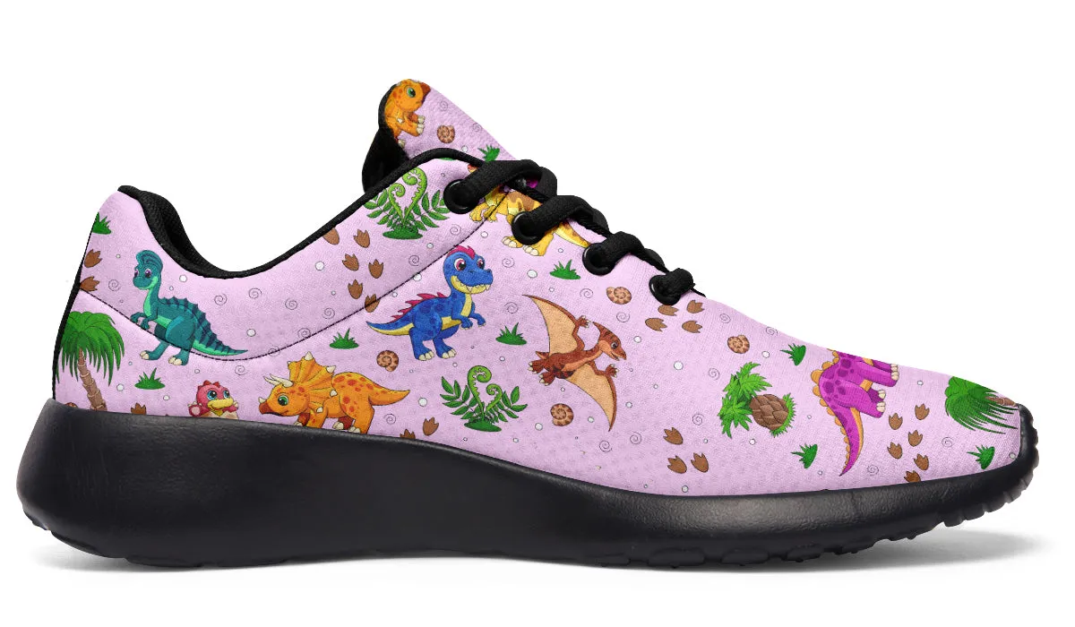 Pink And Blue Mismatched Dinos Sneakers