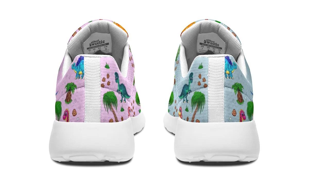Pink And Blue Mismatched Dinos Sneakers