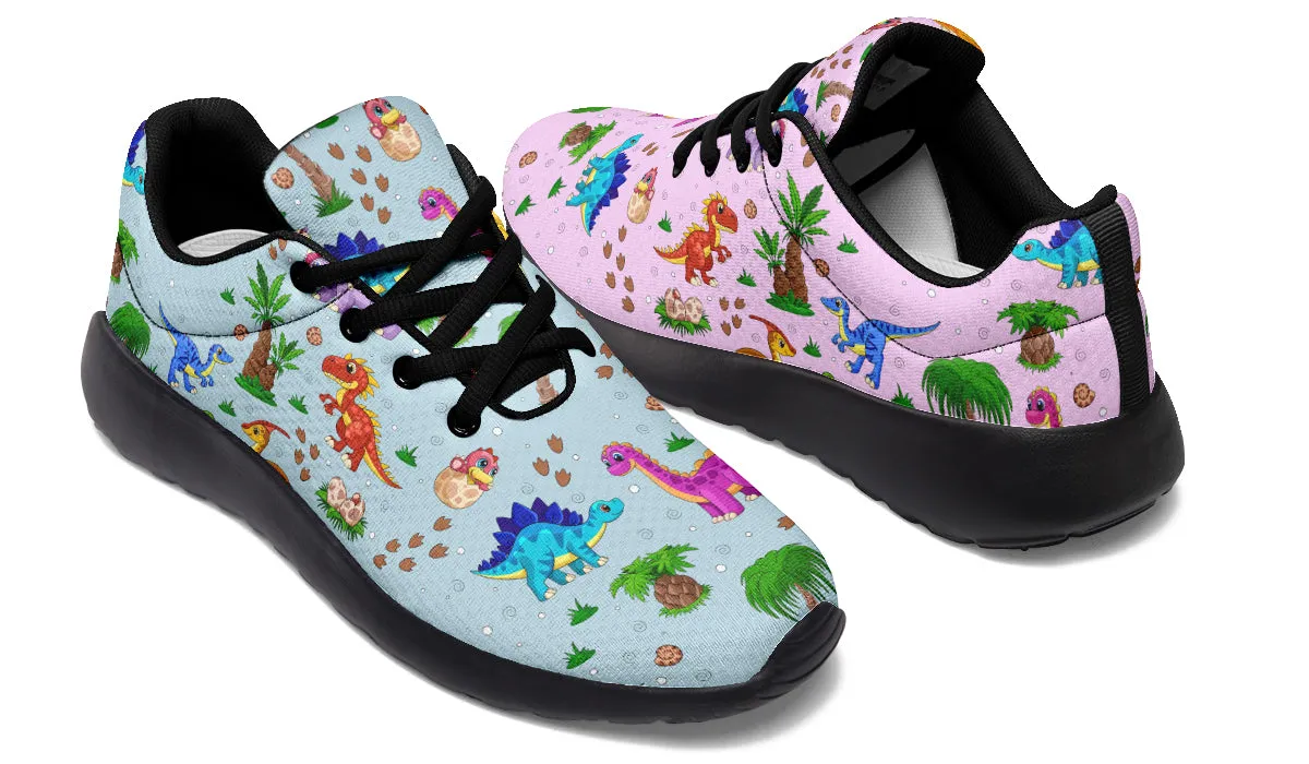 Pink And Blue Mismatched Dinos Sneakers