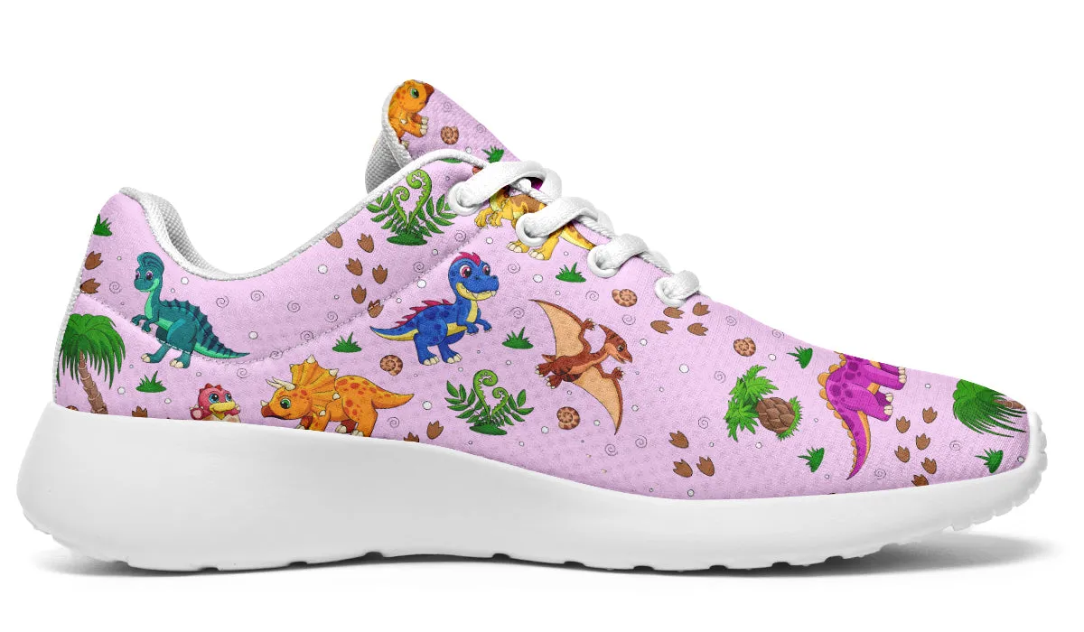 Pink And Blue Mismatched Dinos Sneakers