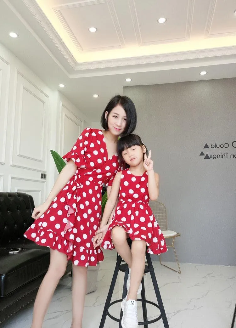 Sand Beach Parent-Child Summer Dress