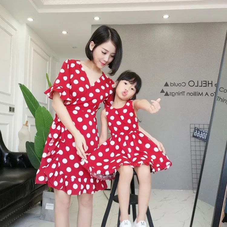 Sand Beach Parent-Child Summer Dress
