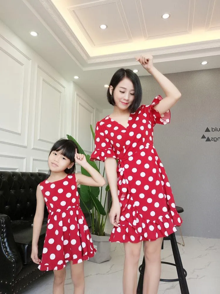 Sand Beach Parent-Child Summer Dress