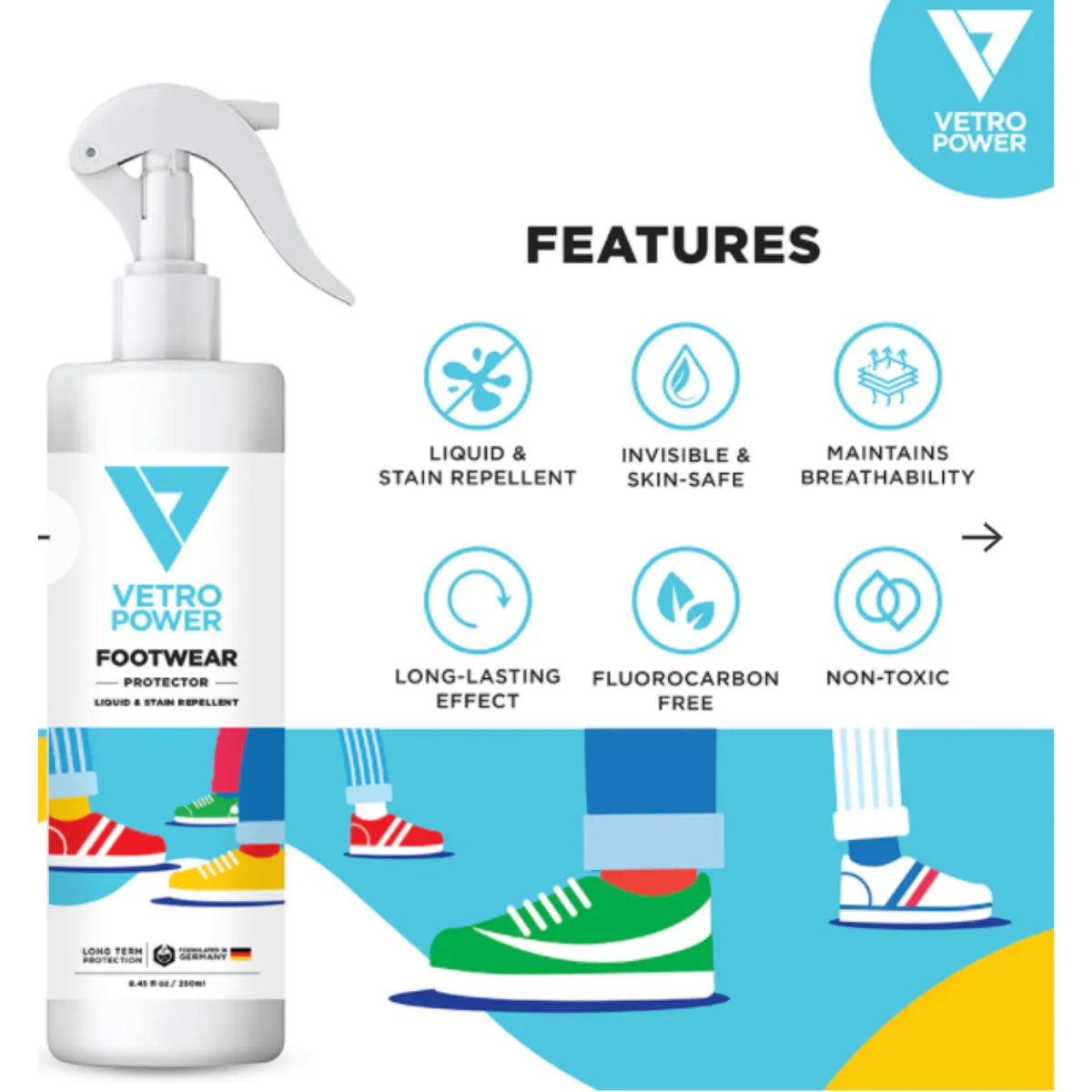 Vetro Power Footwear Protector - 250ml