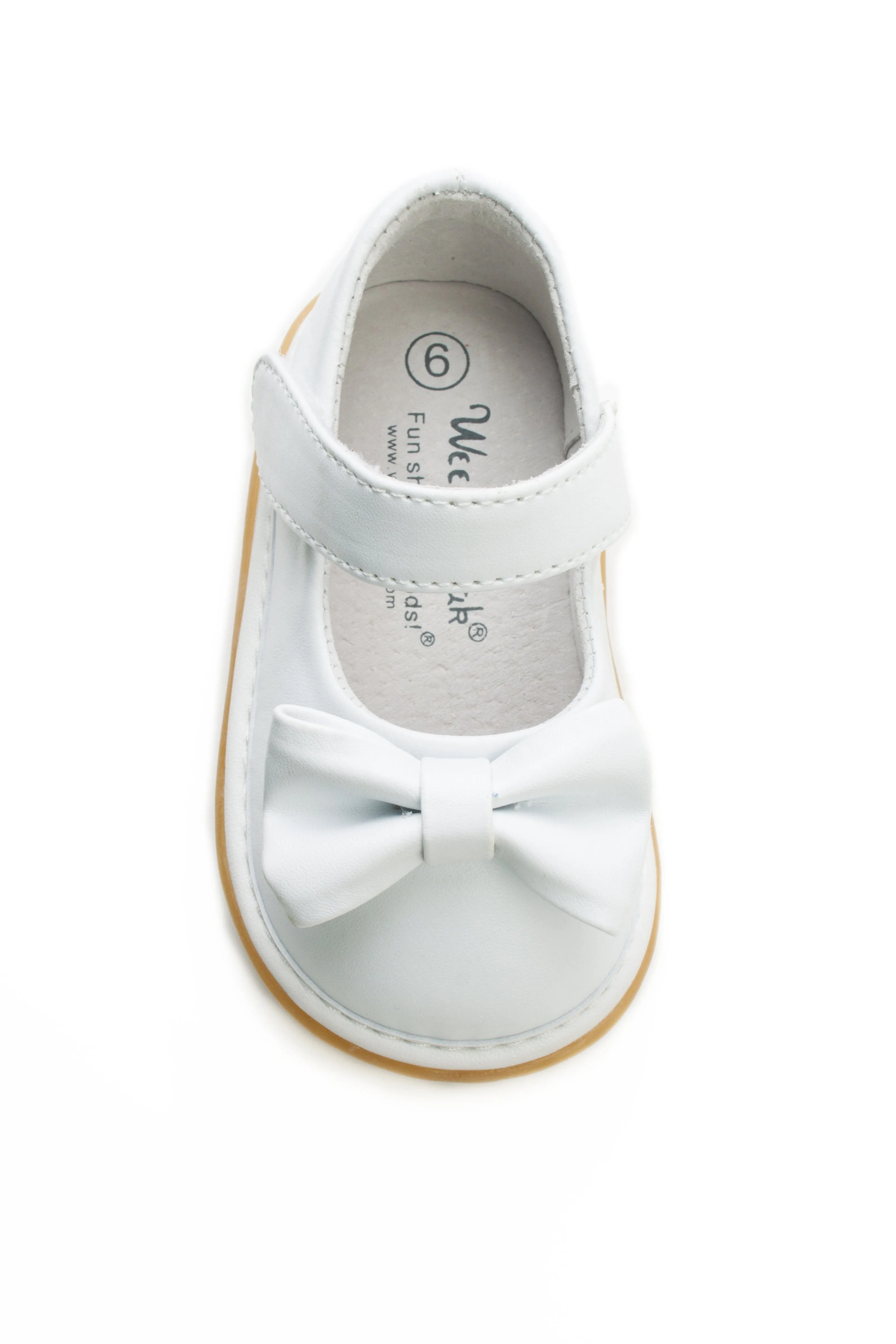 Wee Squeak White Bow Shoes