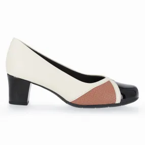 White & Black Patent Pumps for Women (110.137) White & Black Patent Pumps for Women (110.137)