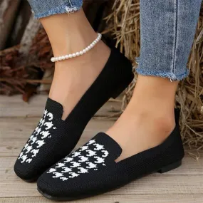 Women's Comfortable and Stylish Flyknit Flat Shoes 09103150C Women's Comfortable and Stylish Flyknit Flat Shoes 09103150C
